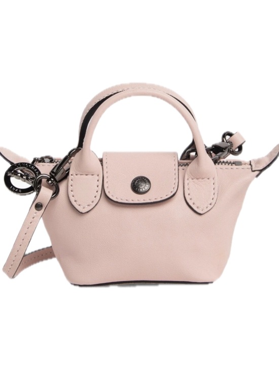 Longchamp Handbags - Longchamp Extra Small Le Pliage Nano Leather Crossbody Purse Pale Pink
